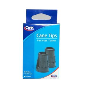 Carex Cane Tips, 1", Black