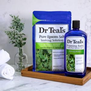 Dr Teal's Relax & Relief Pure Epsom Salt Eucalyptus & Spearmint Soaking Solution 3 Lb