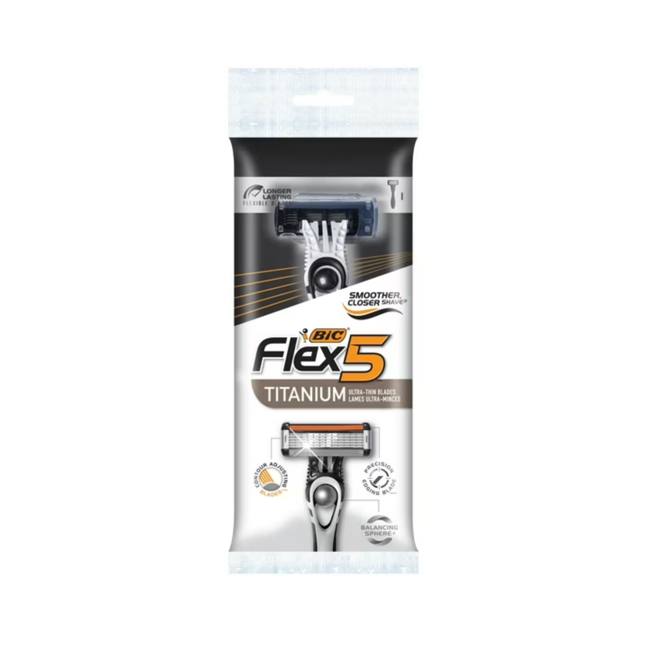 BiC Flex 5 Titanium Men's 5 Blade Disposable Razors