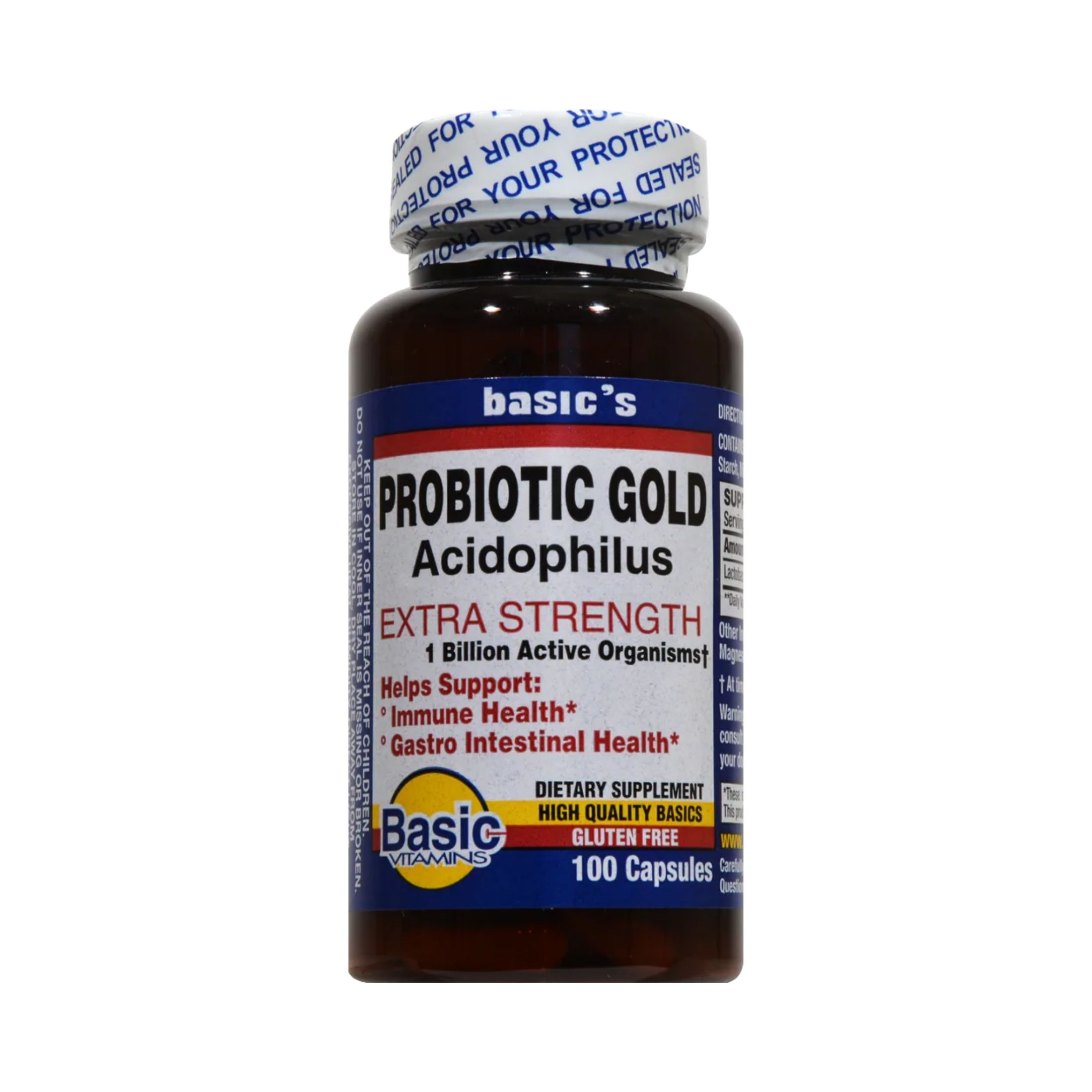 Basic Extra Strength Probiotic Gold Acidophilus Capsules