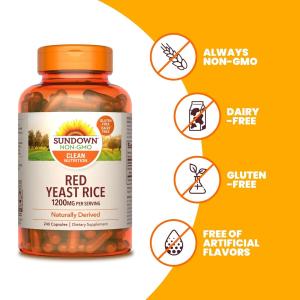 Sundown Naturals Red Yeast Rice, 1200 Mg, Capsules