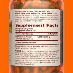 Sundown Naturals Red Yeast Rice, 1200 Mg, Capsules