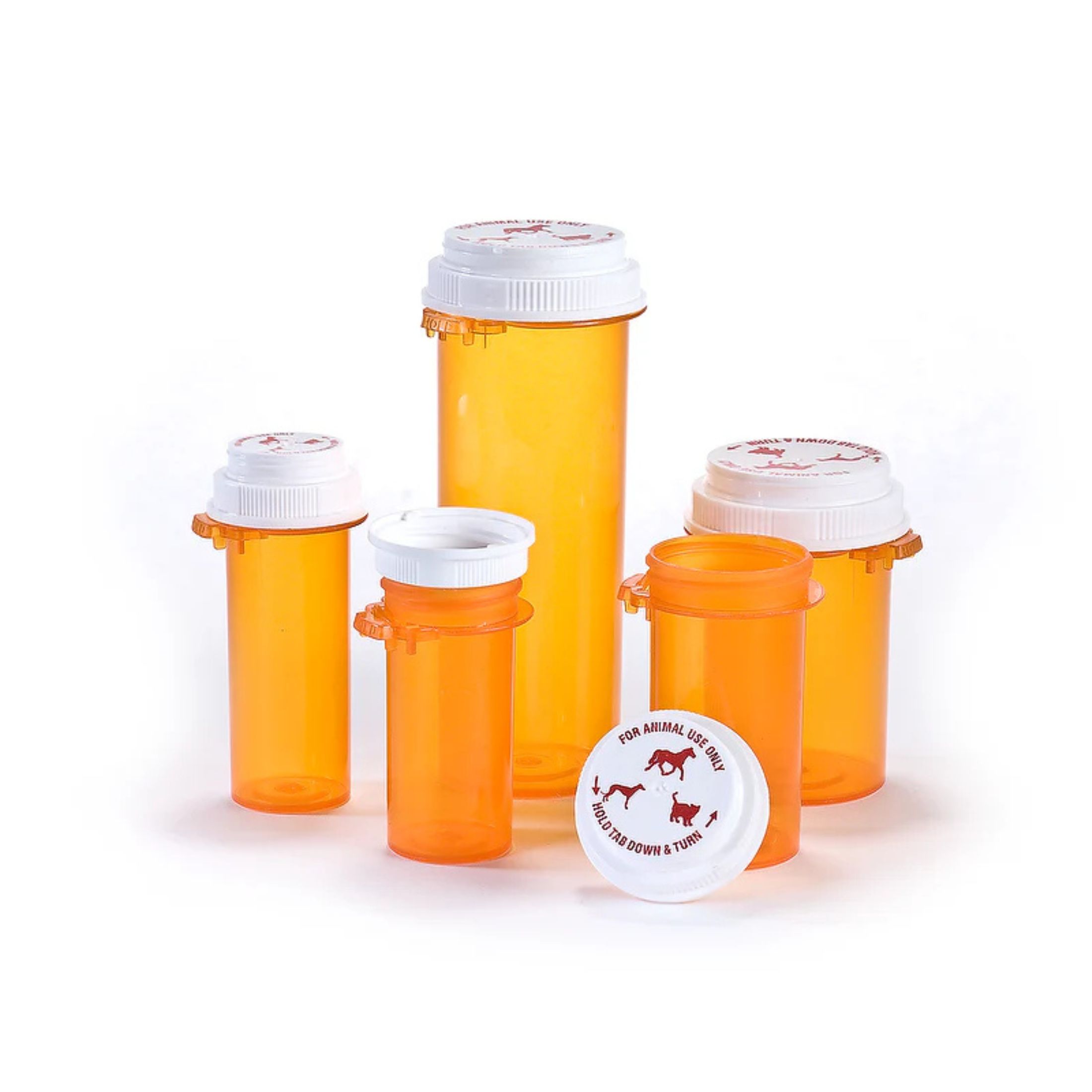 Rexam Amber Plastic Vial 1 Click 80 X 40 Dr