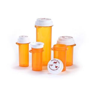 Rexam Amber Plastic Vial 1 Click 80 X 40 Dr