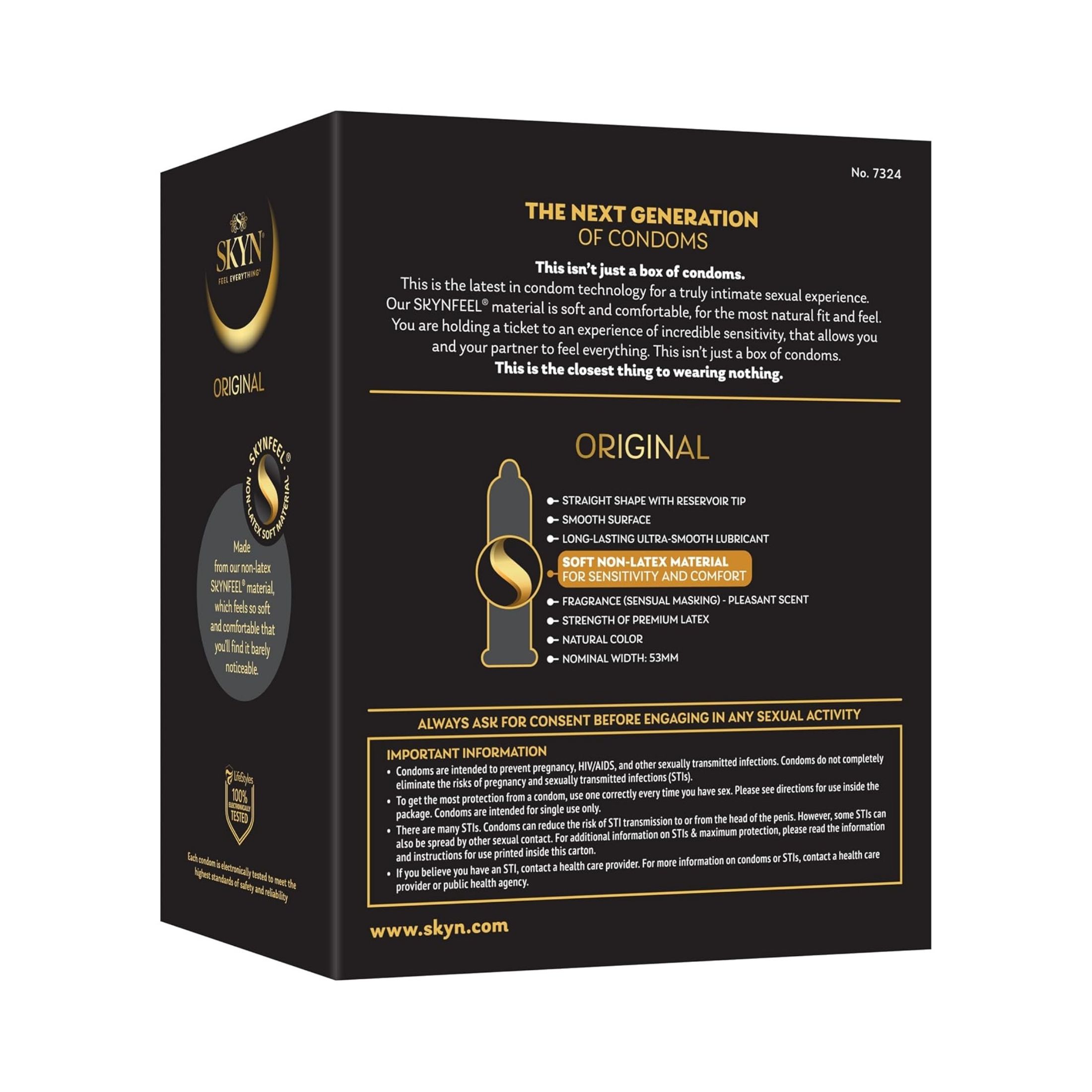 Skyn Lifestyles Non Latex Lubricated Condoms Original