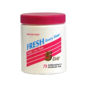 5 Day Antiperspirant And Deodorant Pads, Regular Scent