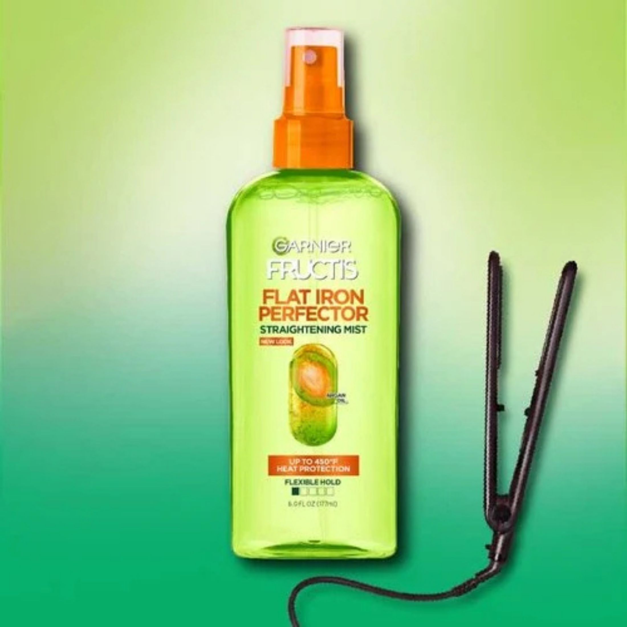 Garnier Fructis Style Sleek & Shine Flat Iron Perfector Flexible Hold Straightening Mist - 6 Fl Oz