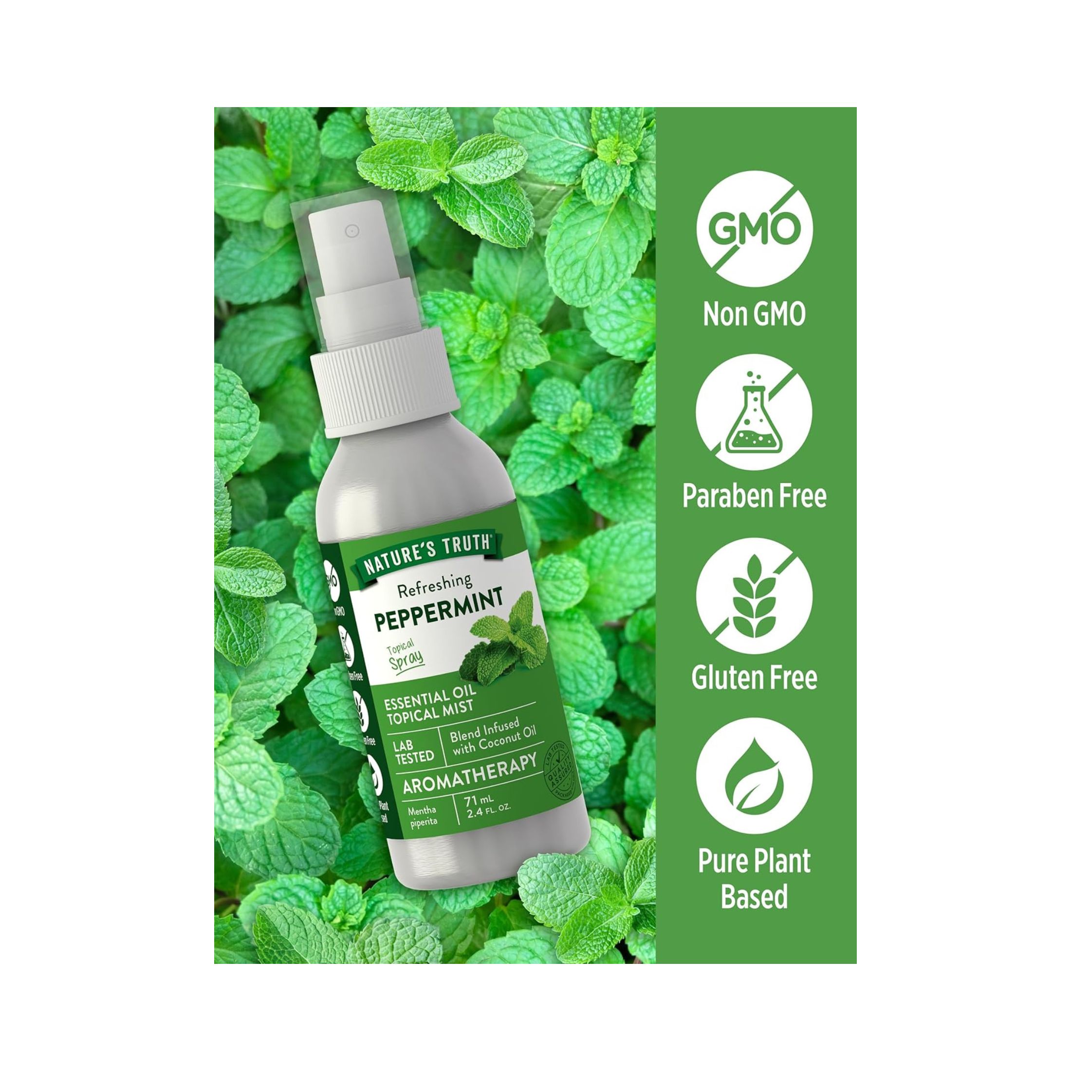 Nature's Truth Peppermint Mist Aromatherapy Essential Oil - 2.4 Fl Oz