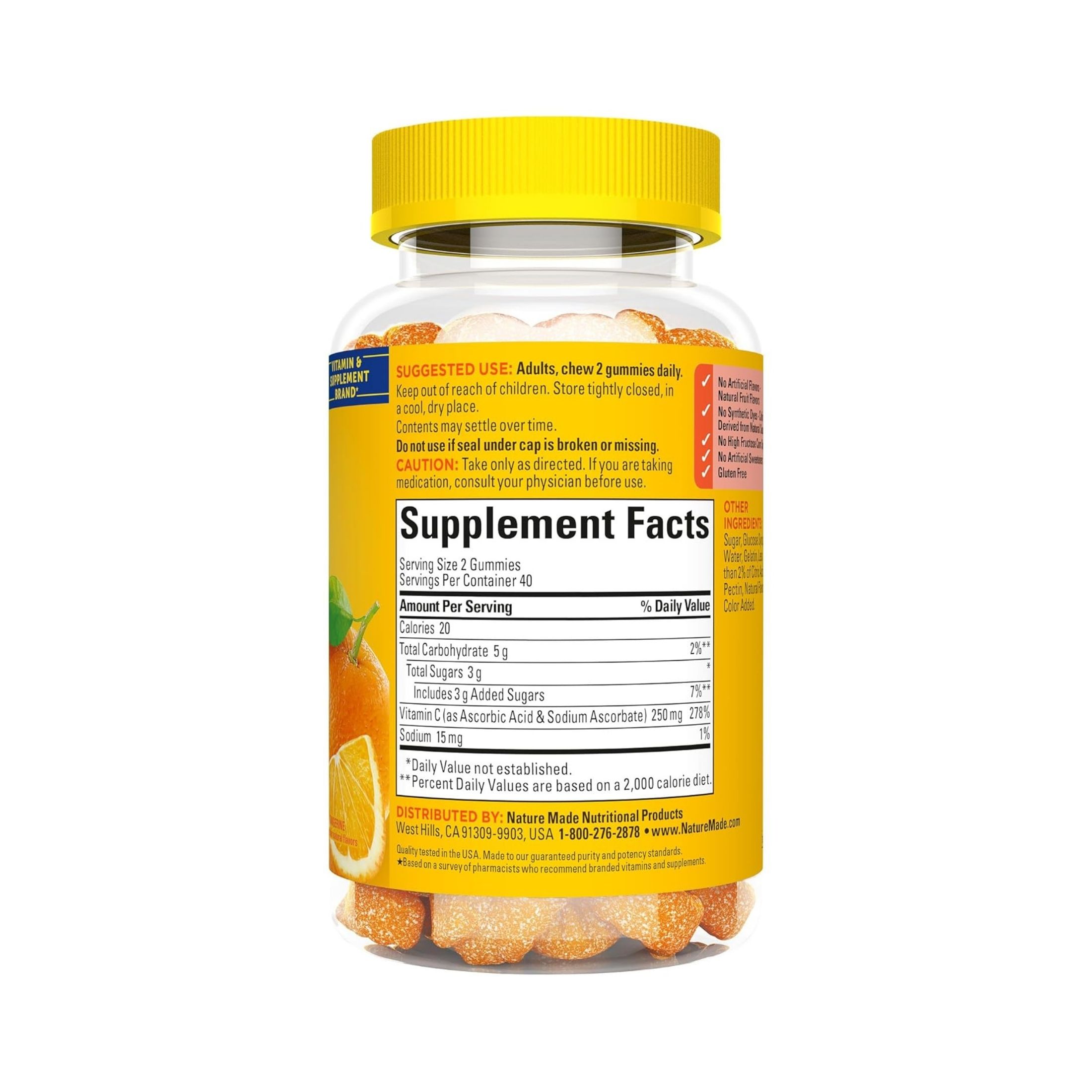 Nature Made Vitamin C 250 Mg Adult Gummies - Tangerine