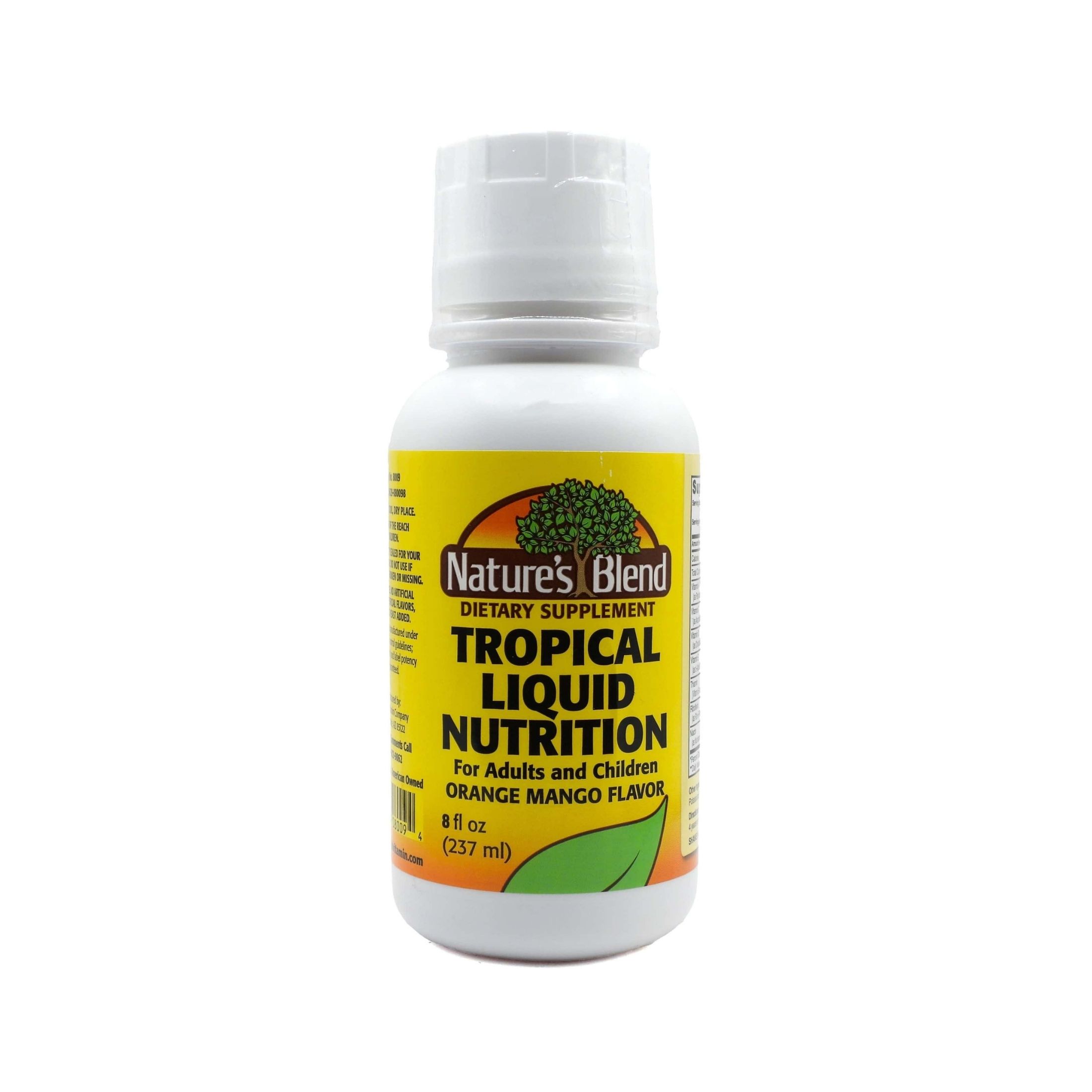 Nature's Blend Tropical Liquid Nutrition Liquid, Orange Mango, 8 Oz