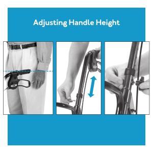 Carex Steel Rolling Walker 6″ Wheels