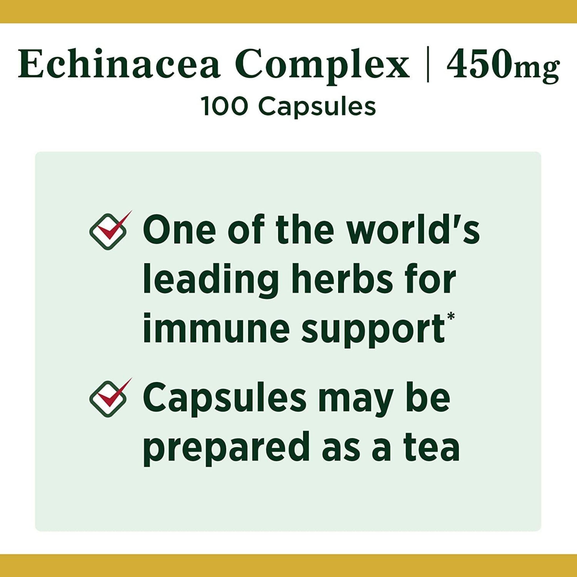 Nature's Bounty Echinacea Complex 450 Mg Capsules