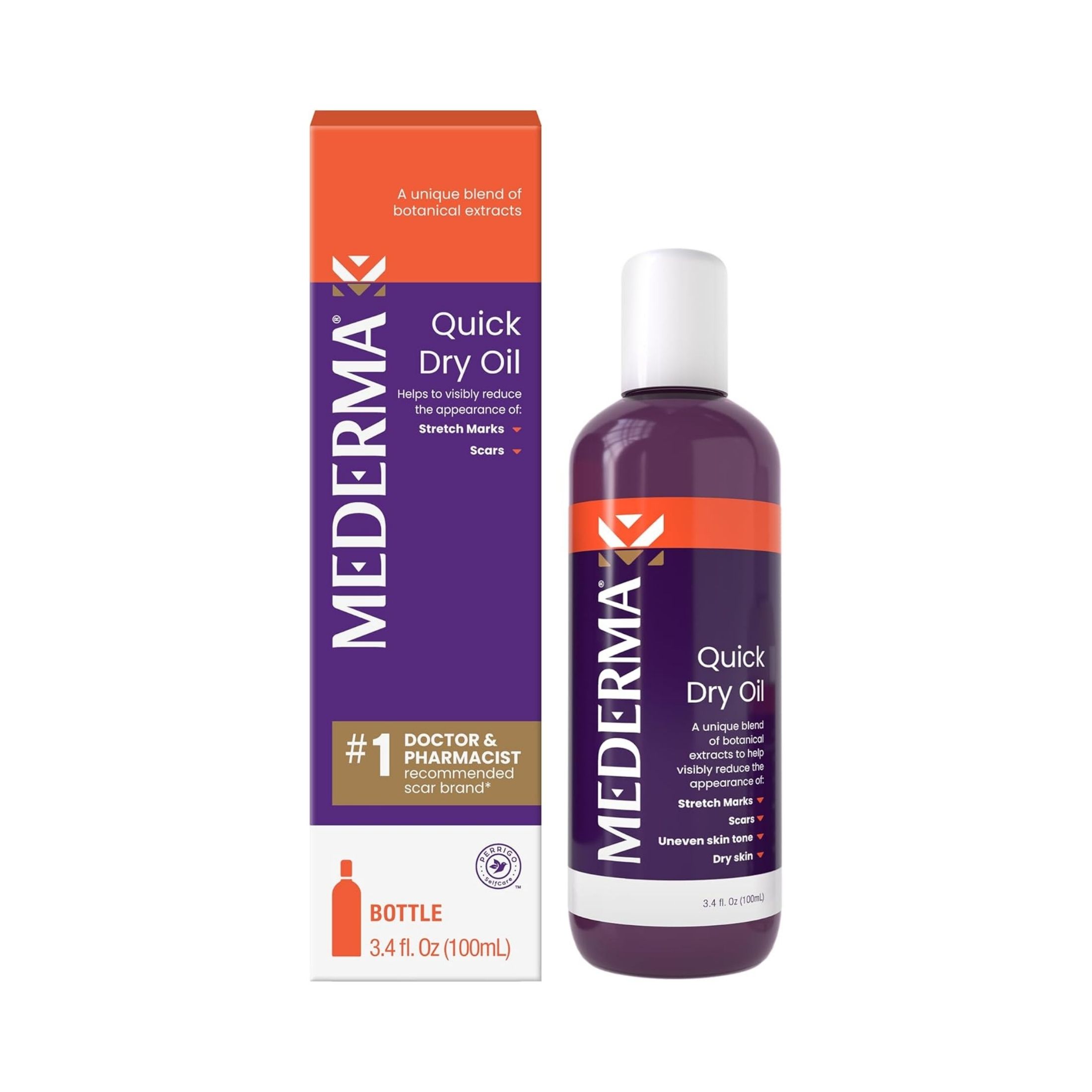 Mederma Quick Dry Oil Scar & Stretch Mark Treatment, 3.4 Oz