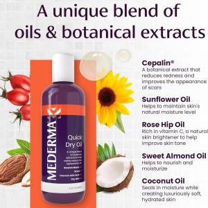 Mederma Quick Dry Oil Scar & Stretch Mark Treatment, 3.4 Oz