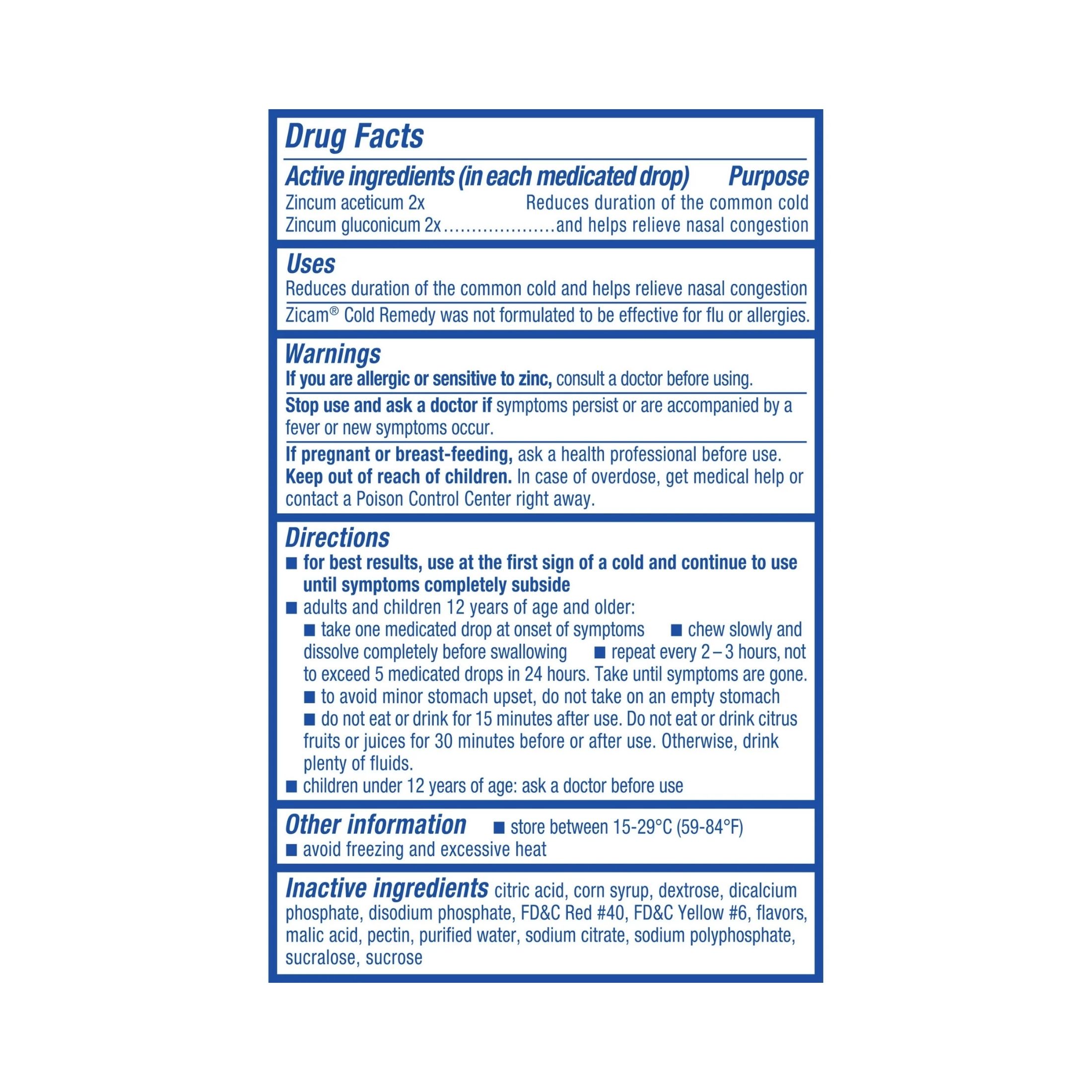 Zicam Cold Remedy Zinc Medicated Fruit Drops, Assorted, 25 Count