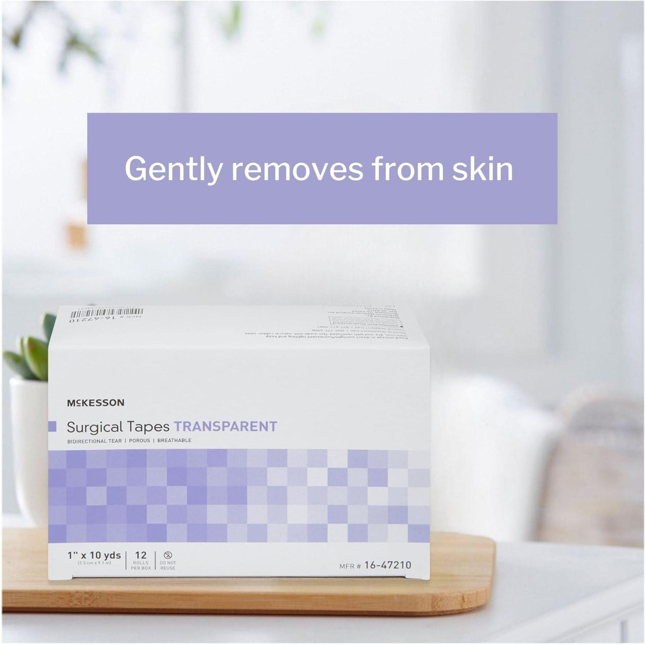 McKesson Medical Tape Plastic 1 Inch X 10 Yard Transparent NonSterile, Case Of 12