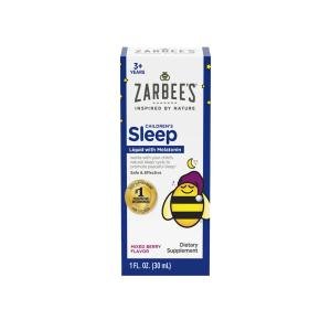 Zarbee's Naturals Children's Natural Mixed Berry Flavor Sleep Liquid With Melatonin 1 Fl Oz Box