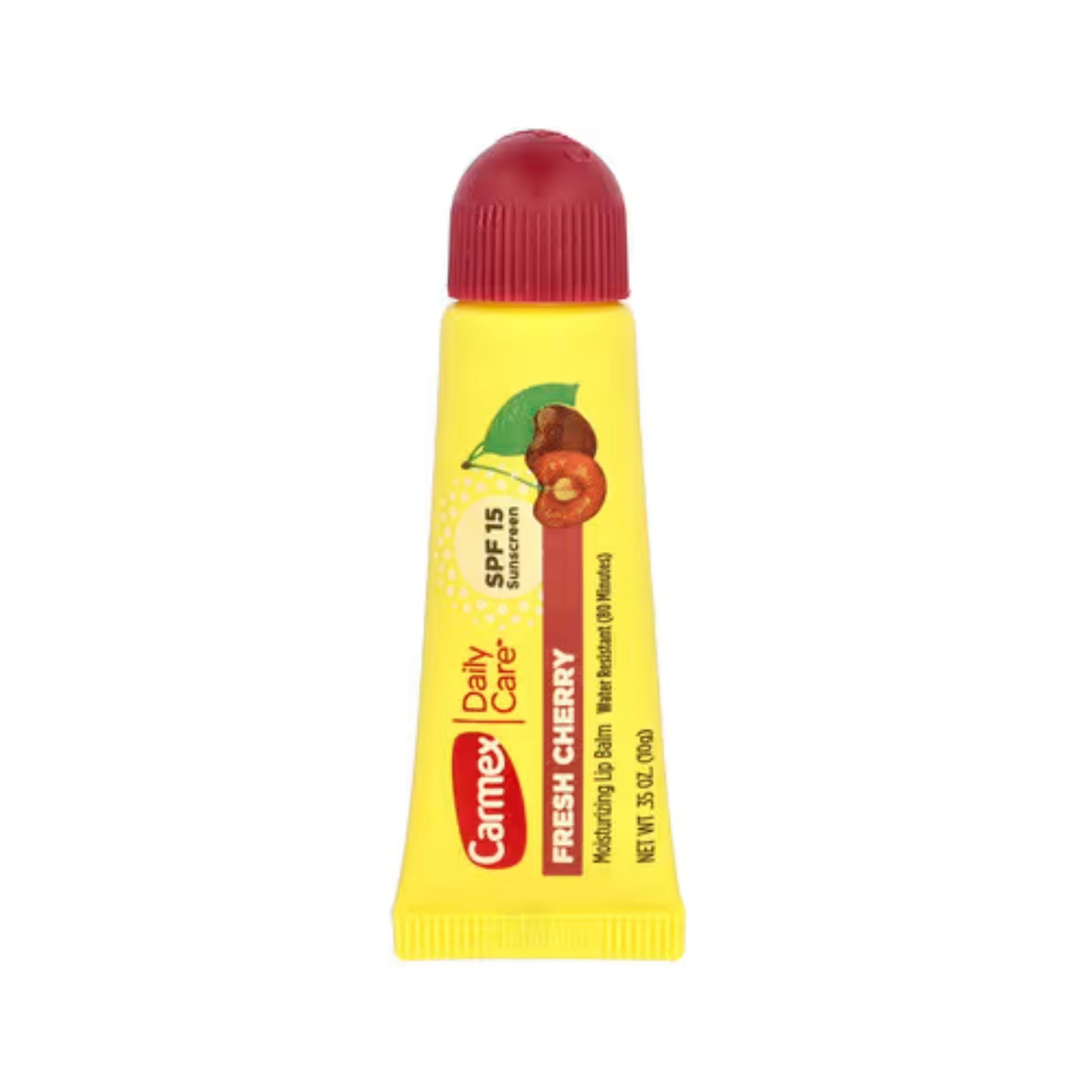 Carmex Daily Care Moisturizing Lip Balm Tube, Fresh Cherry, SPF 15, 0.35 Oz