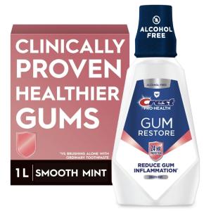 Crest Gum And Breath Purify Oral Rinse Smooth Mint, 33.8 Fl Oz
