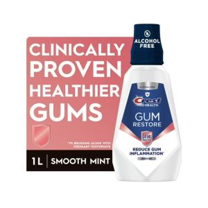 Crest Gum And Breath Purify Oral Rinse Smooth Mint, 33.8 Fl Oz
