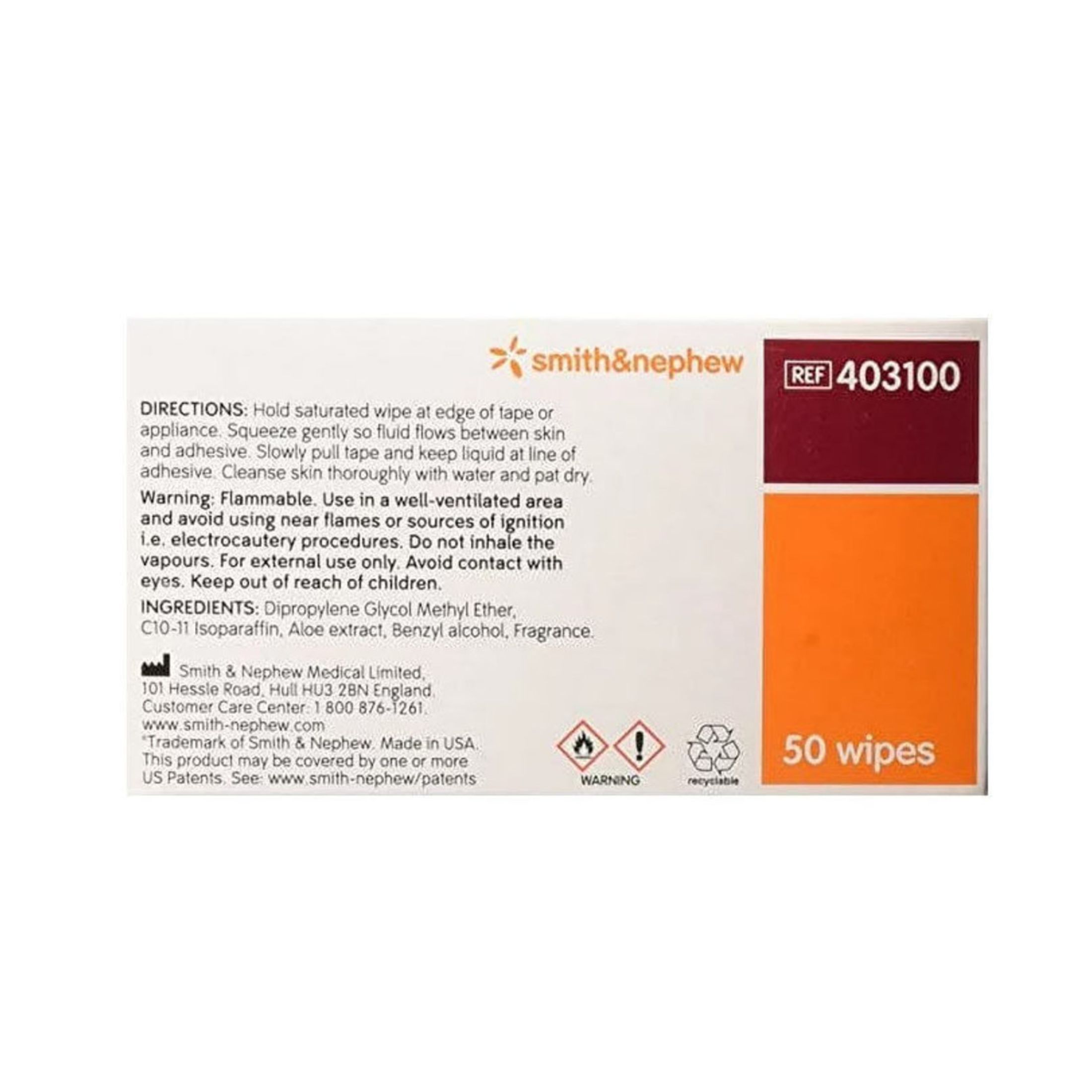 Remove Smith And Nephew Adhesive Remover Wipes