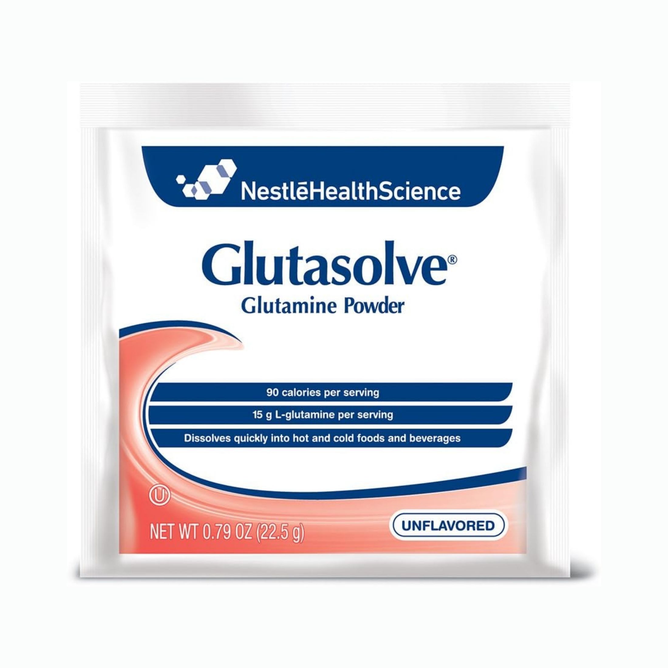 GlutaSolve Glutamine Powder, Unflavored, 0.79 Oz Packet