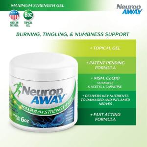 NeuropAWAY Maximum Strength Gel, For Nerve Discomfort, Burning, Tingling, And Numbness 6oz 6 Ounce
