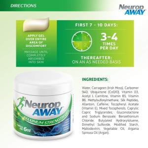 NeuropAWAY Maximum Strength Gel, For Nerve Discomfort, Burning, Tingling, And Numbness 6oz 6 Ounce