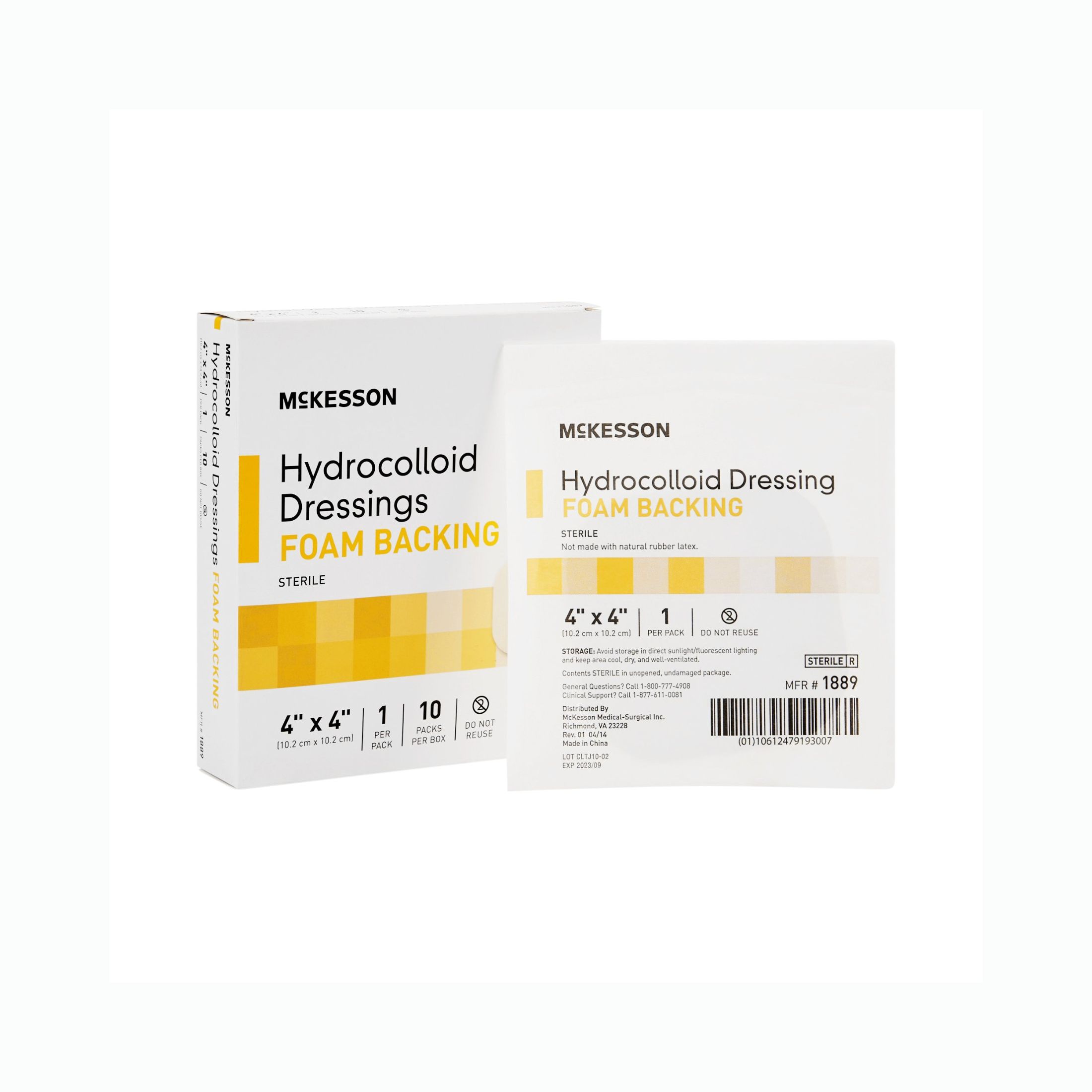 McKesson Hydrocolloid Dressing Film Backing 4"x4"