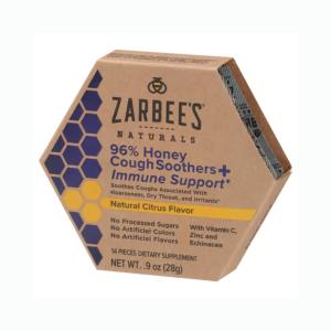 Zarbee's 96% Honey Cough Soothers + Immune Support Natural Citrus Flavor