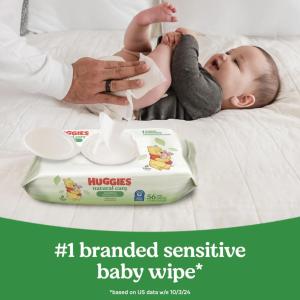 Huggies Natural Care, Wipes, With 99% Purified Water, Plant-Based, Sensitive & Fragrance Free, Disney Baby