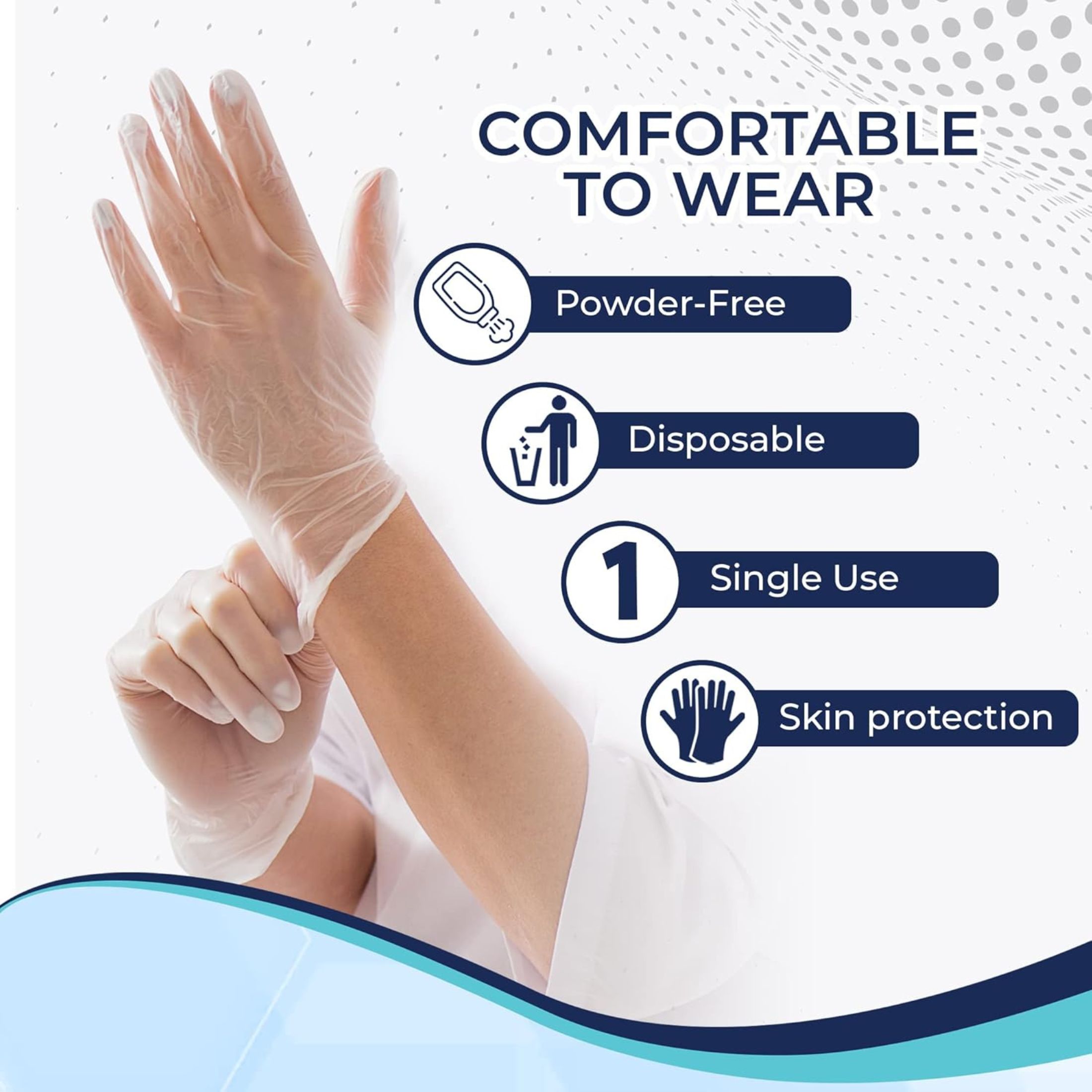 Pharmacy Glove Vinyl-Pf Large Cncha 100 Each By Concentric Health Alliance