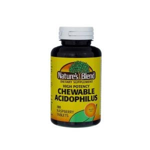 Nature's Blend Acidophilus, Chewable Tablets, Raspberry Flavor
