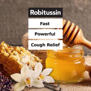 Robitussin Syrup Adult Maximum Strength Honey Nighttime Severe Cough, Flu + Sore Throat 4 Fl Oz Box
