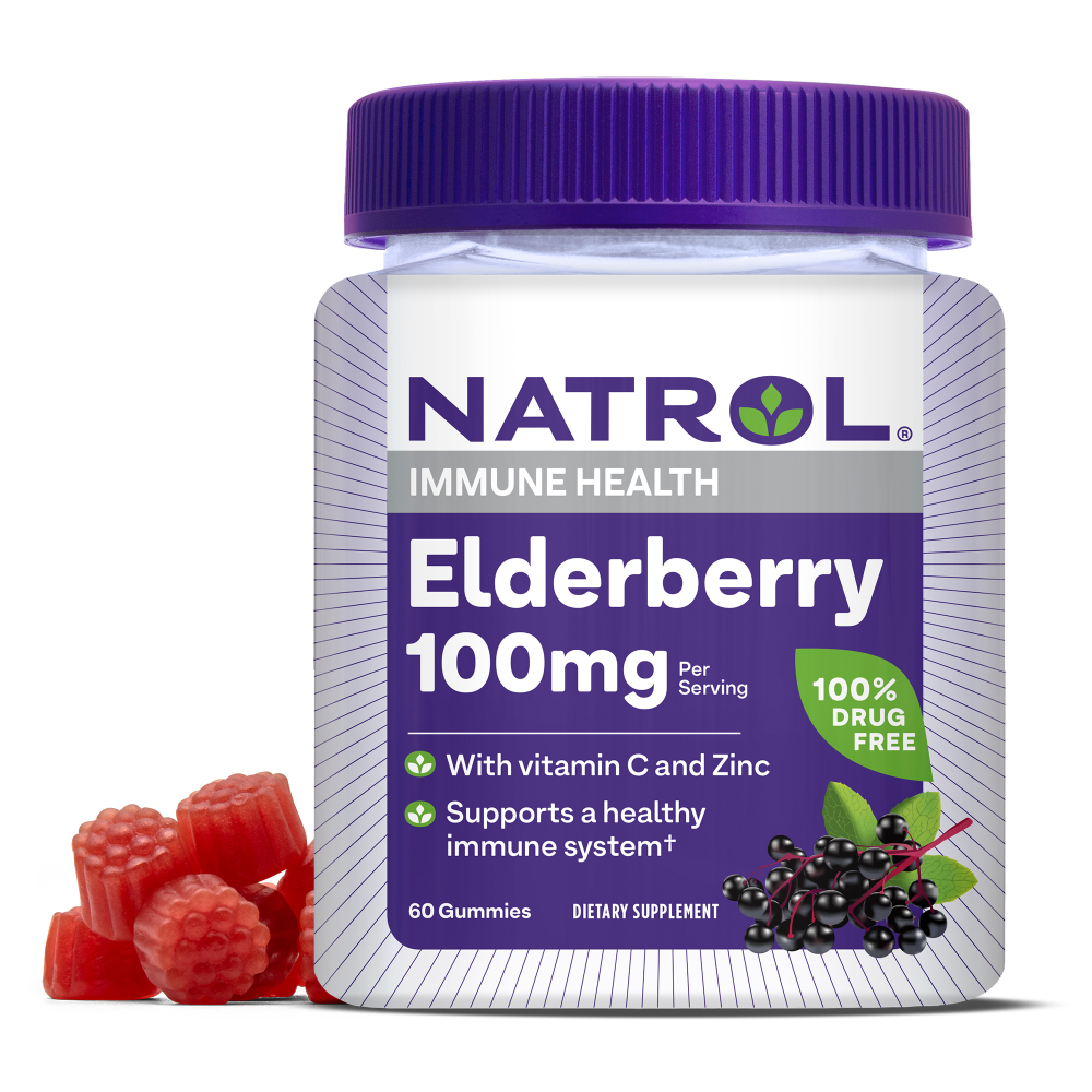 Natrol Elderberry, Immune Health, 100 Mg, Gummies