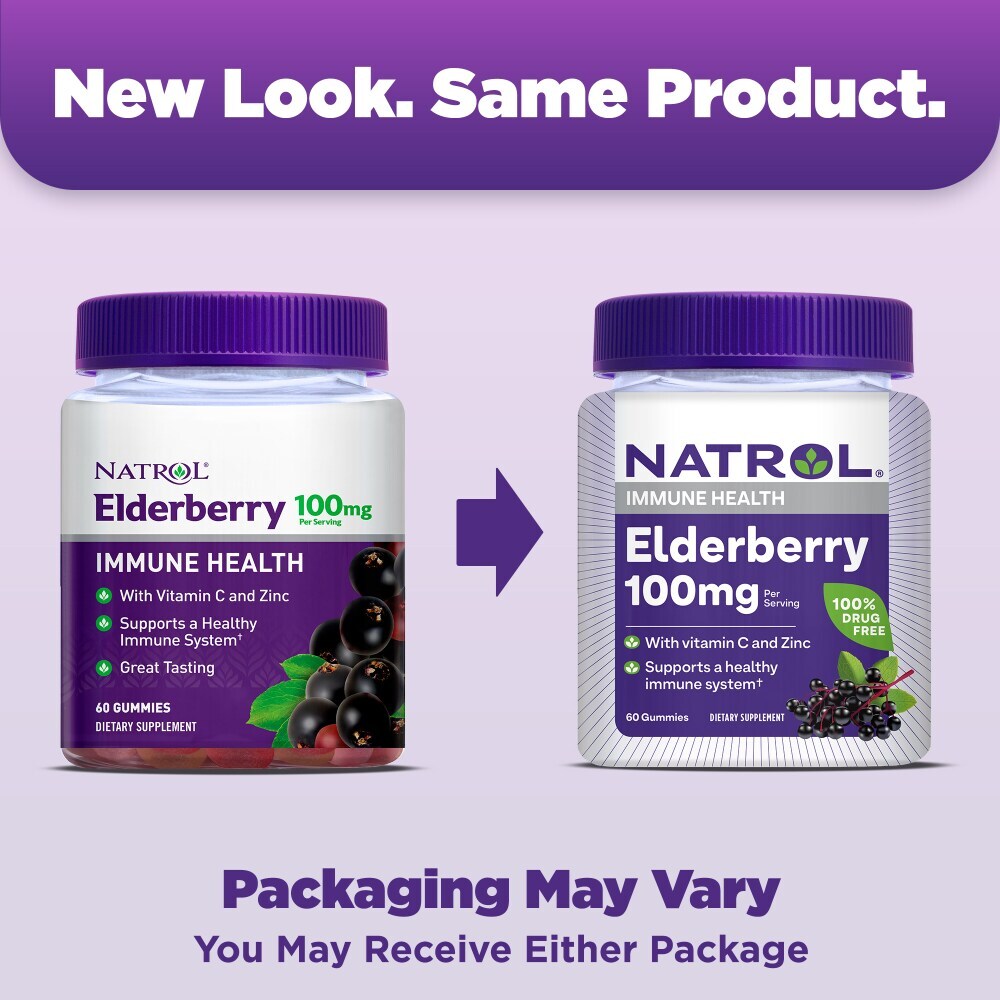 Natrol Elderberry, Immune Health, 100 Mg, Gummies