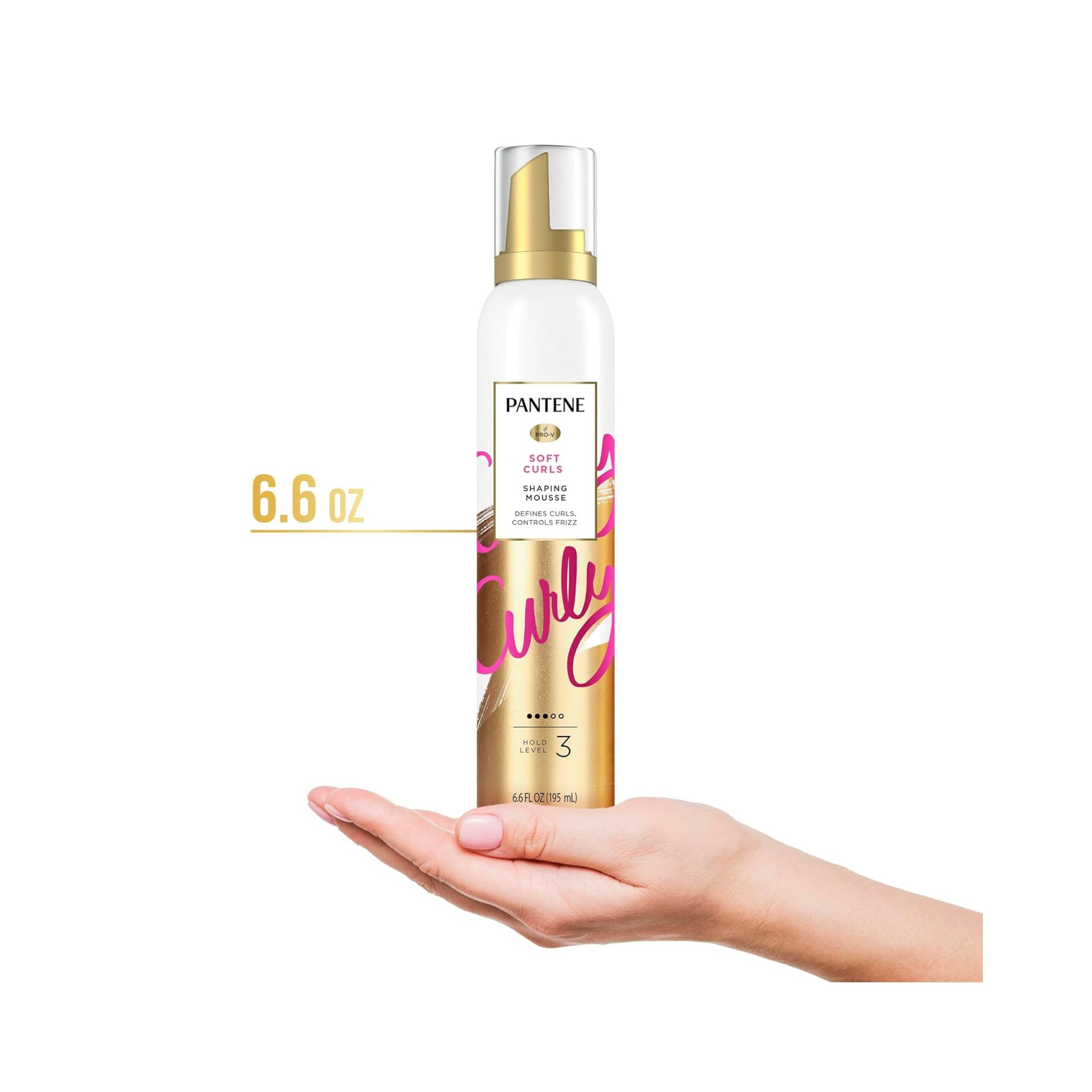Pantene Pro-V Curl Mousse To Tame Frizz For Soft, Touchable Curls, 6.6 Oz