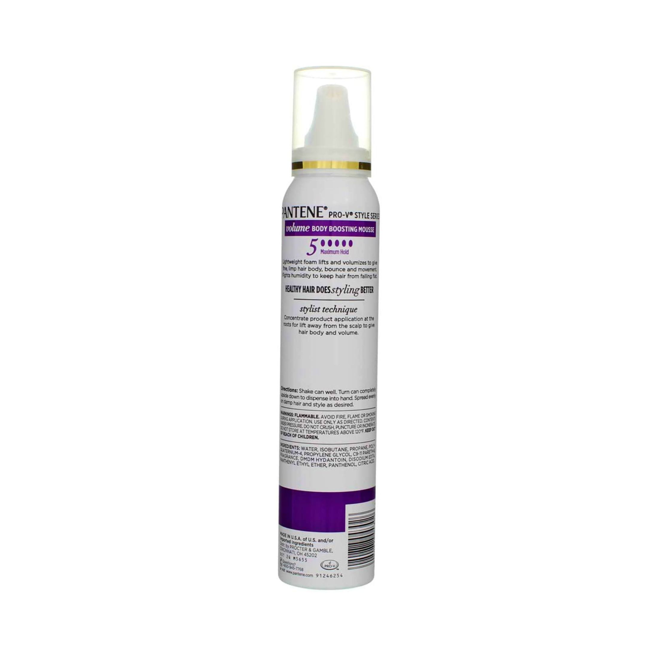 Pantene Pro V Volume Body Boosting Mousse To Boost Fine, Flat Hair For Maximum Fullness, 6.6 Oz