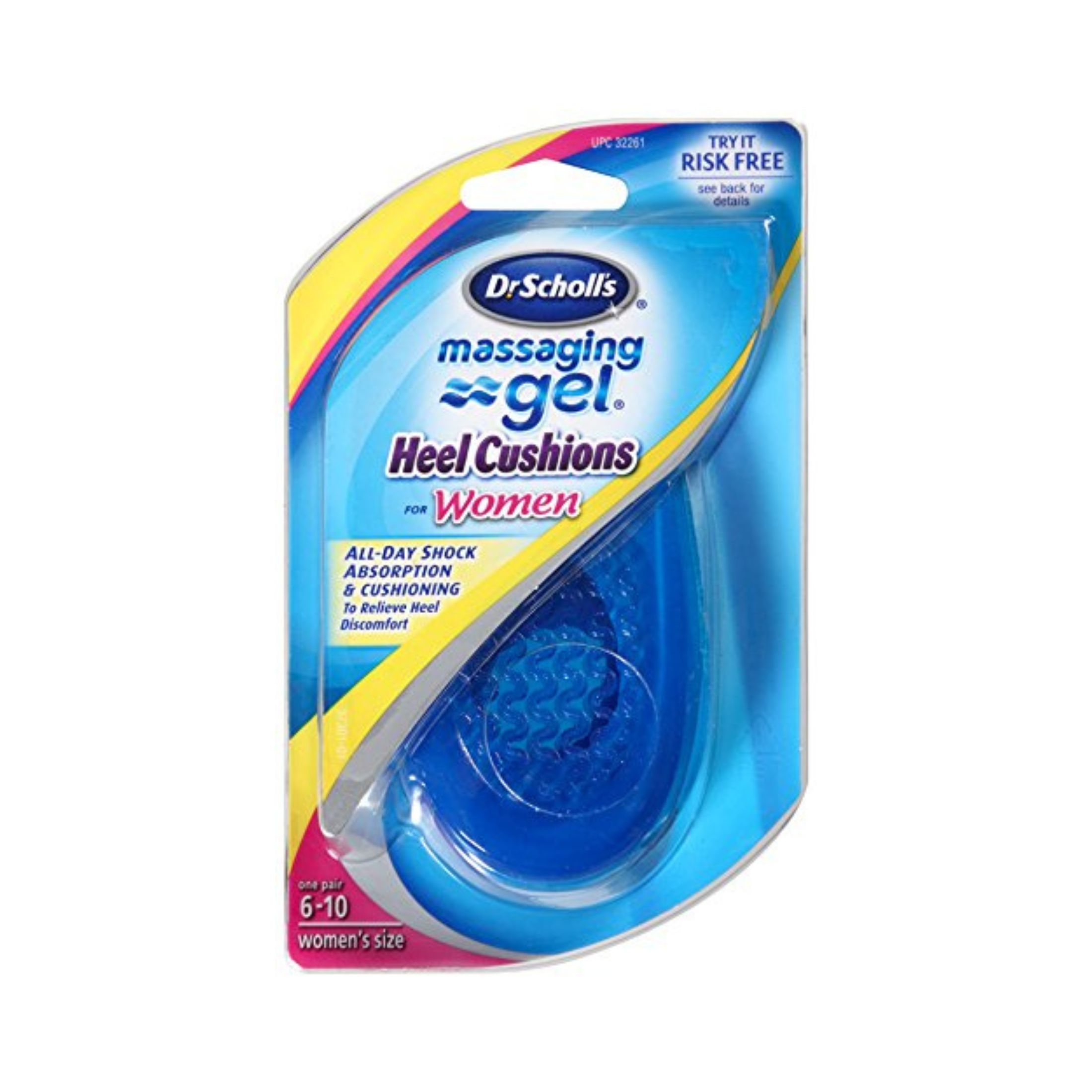 Dr Scholls Massaging Gel Heel Cushions, For Women, 6-10 Women's Size