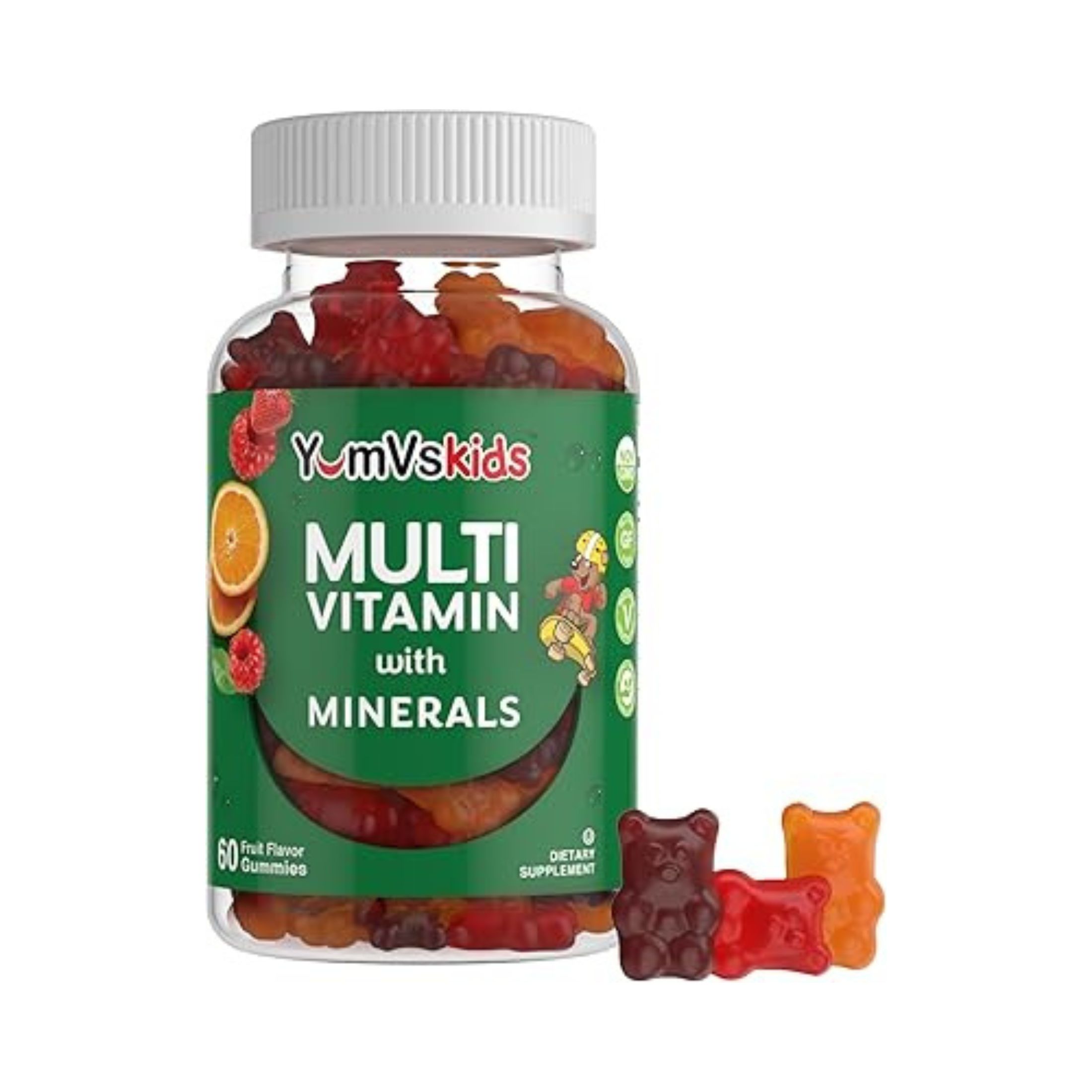 Yum V's Multivitamin + Mineral Formula, Yummy Grape Flavor, 60 Jellies