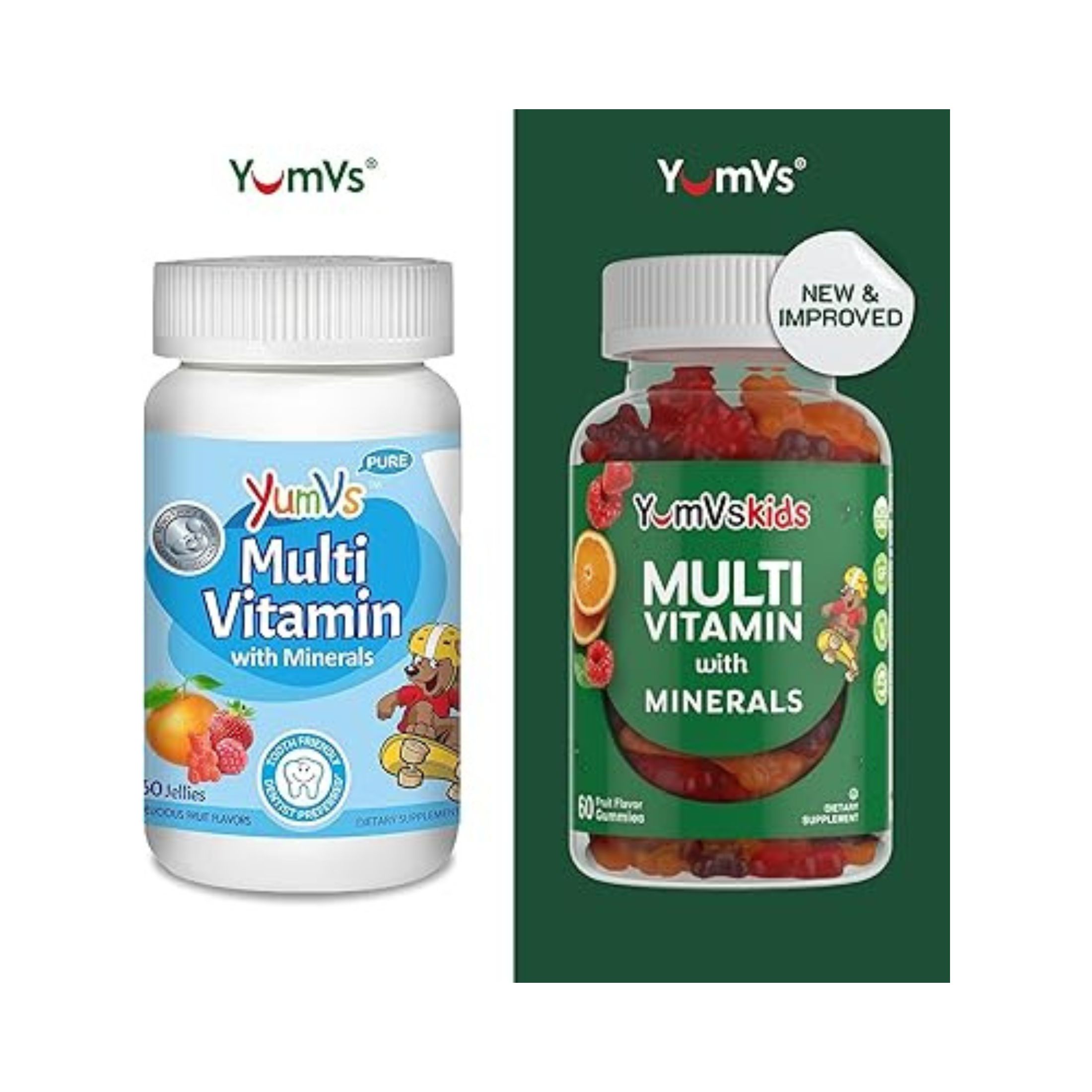 Yum V's Multivitamin + Mineral Formula, Yummy Grape Flavor, 60 Jellies