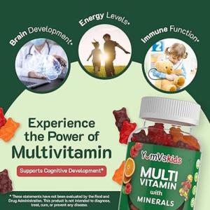 Yum V's Multivitamin + Mineral Formula, Yummy Grape Flavor, 60 Jellies