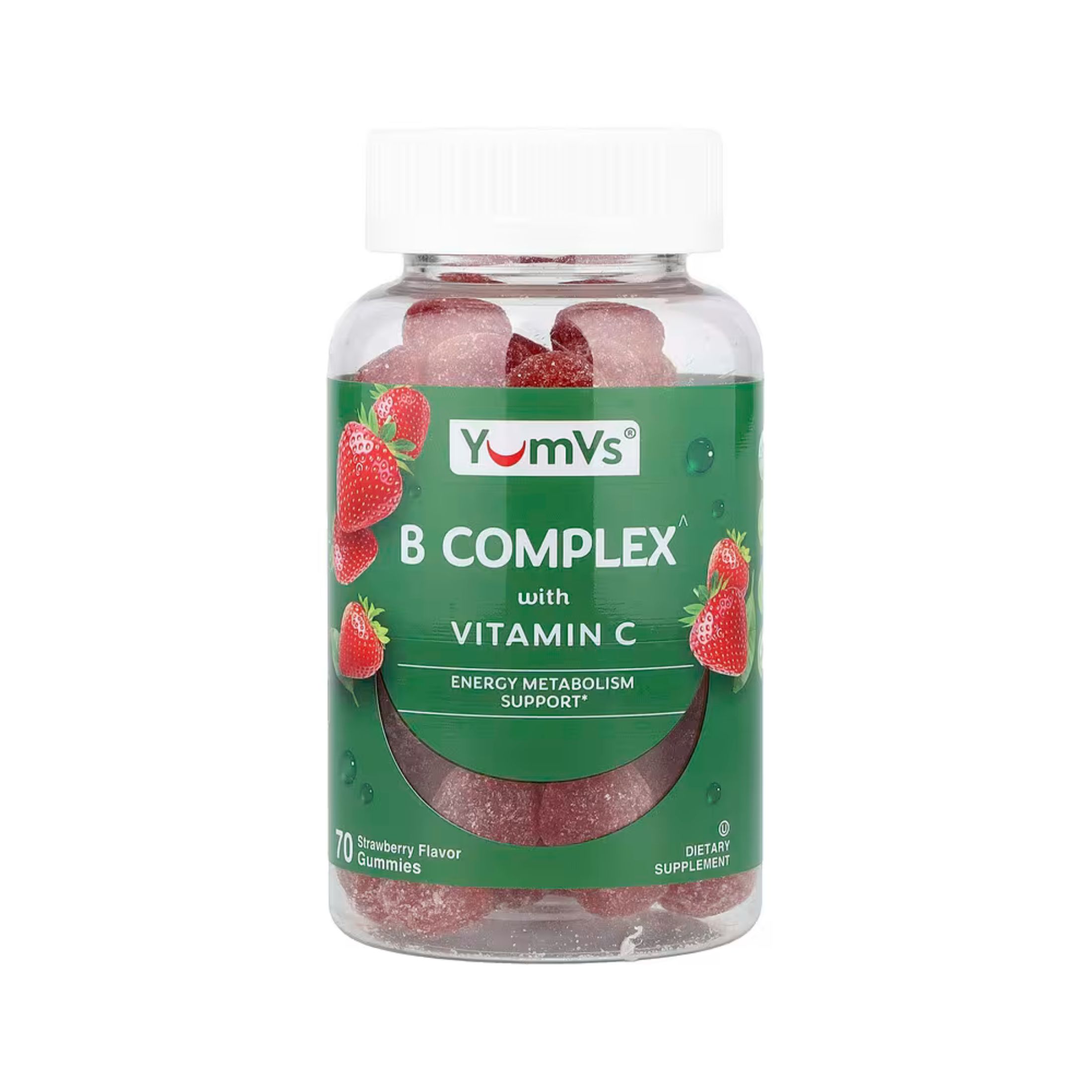Yum V's B Complex With Vitamin C Gummies Strawberry