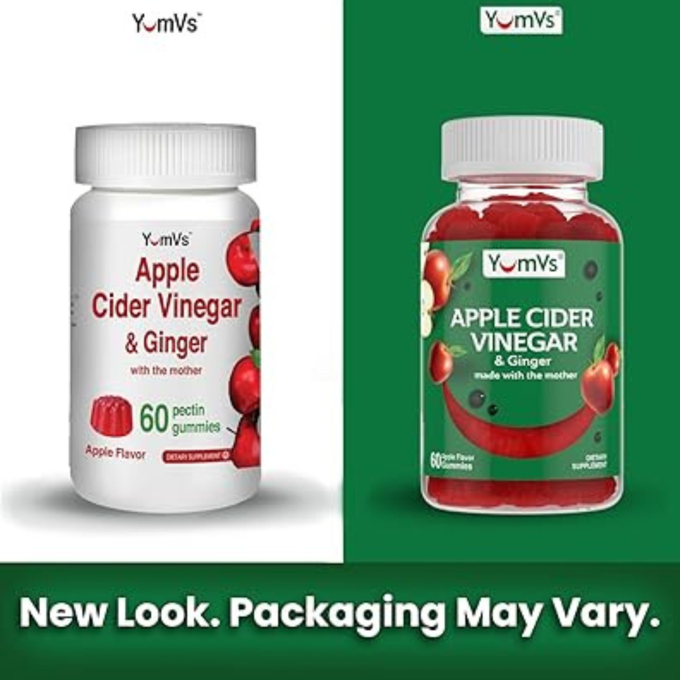 Yum V's Apple Cider Vinegar W/ Ginger 60 Gummies
