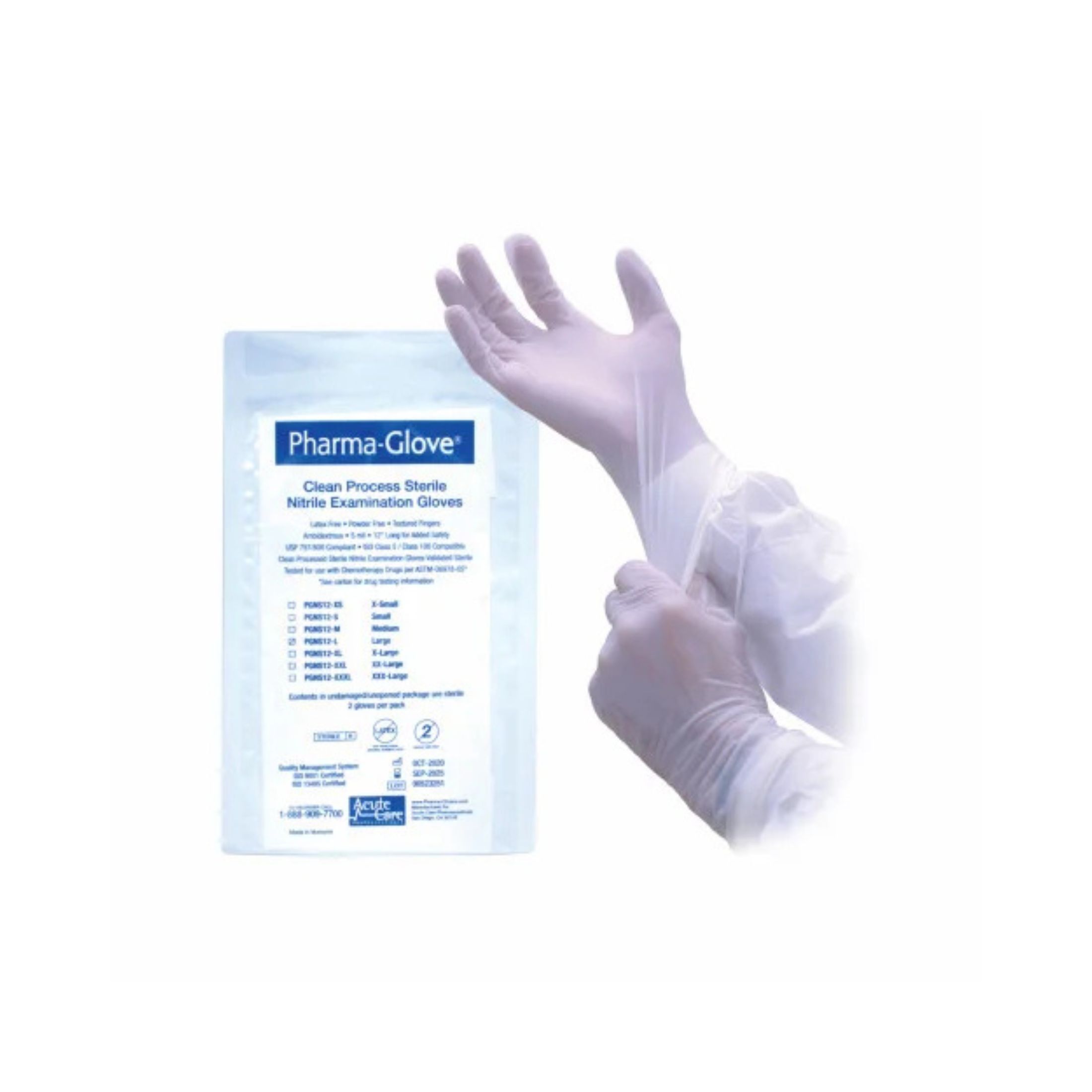 Glove Sterile Nitrile Large 200ct Acute