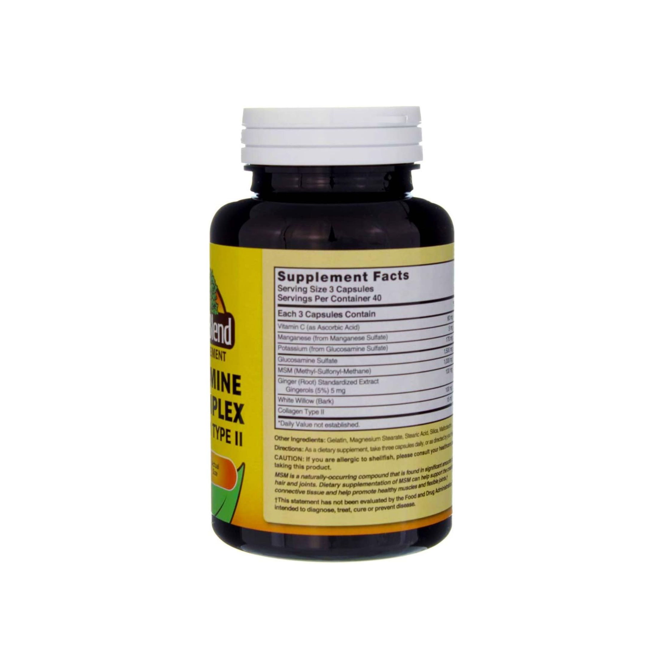 Nature's Blend Glucosamine/Msm Complex & Collagen Cap 120