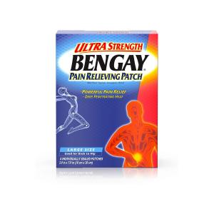 Bengay Pain Reliever Patch 4 Per Box Ultra Strength, 4EA/BX