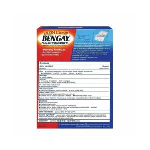 Bengay Pain Reliever Patch 4 Per Box Ultra Strength, 4EA/BX