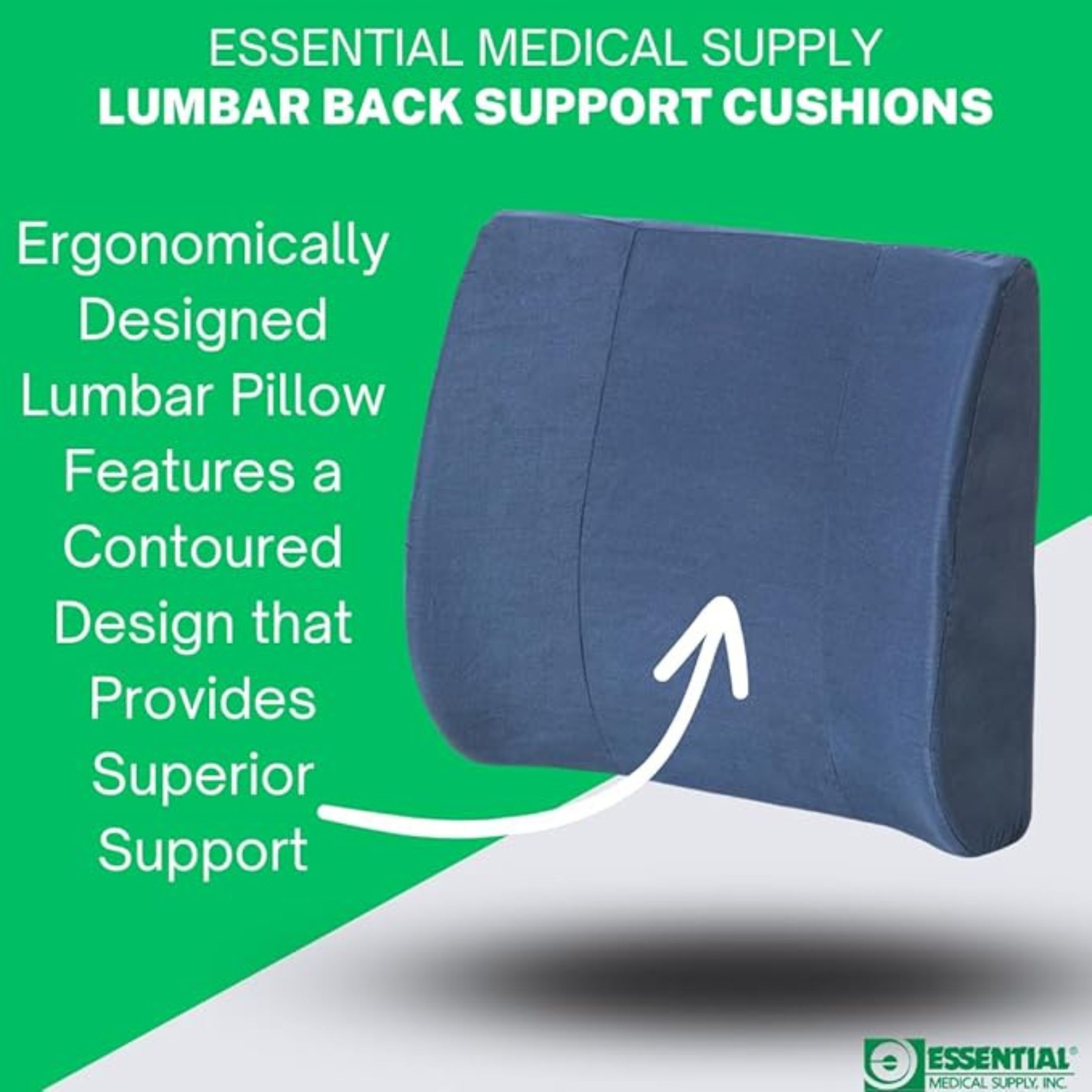Essential Medical Supply Cush Lumbar Navy