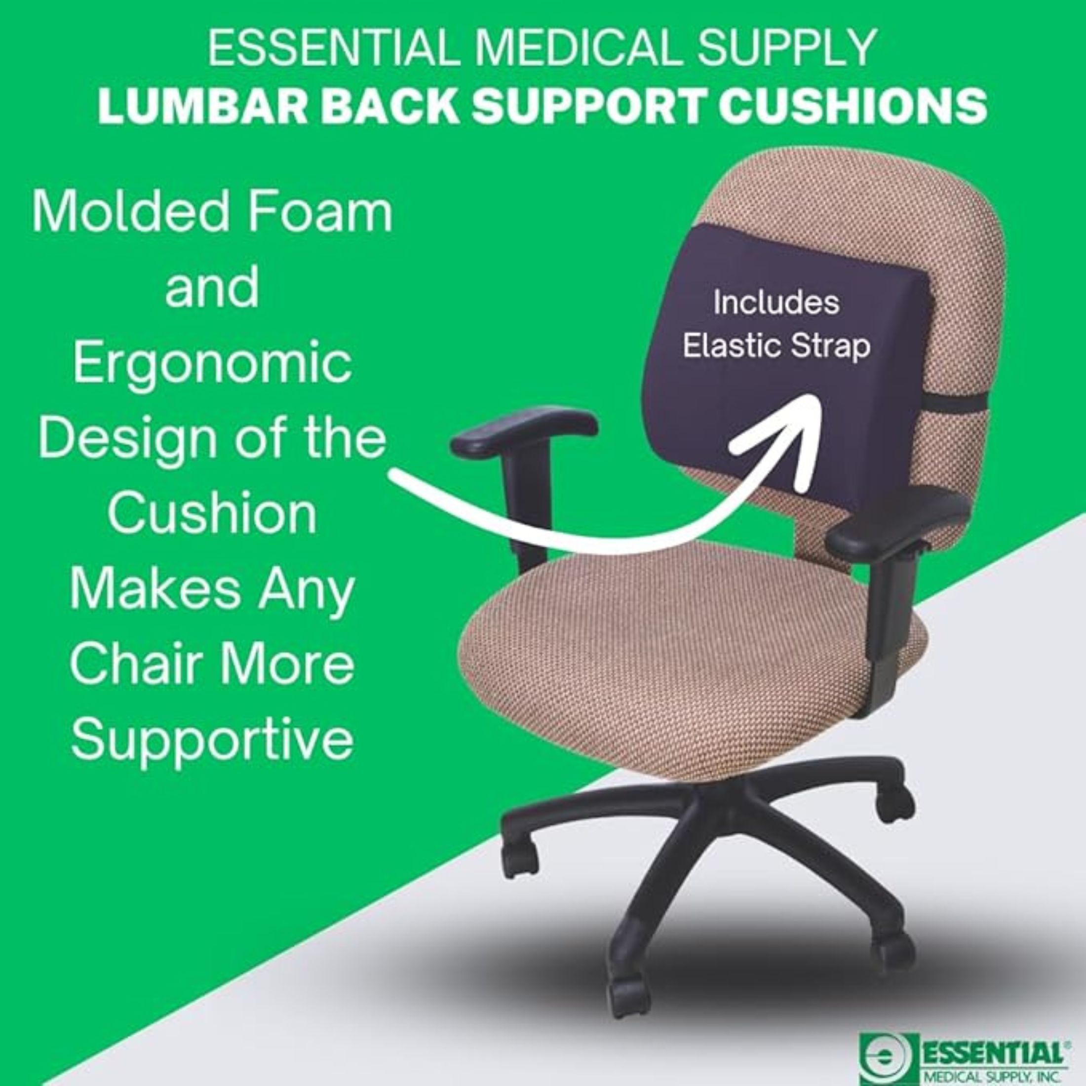 Essential Medical Supply Cush Lumbar Navy